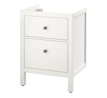 Тумба под раковину с 2 выдвижными ящиками, белая, HEMNES 502.176.67