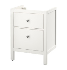 Тумба под раковину с 2 выдвижными ящиками, белая, HEMNES 502.176.67