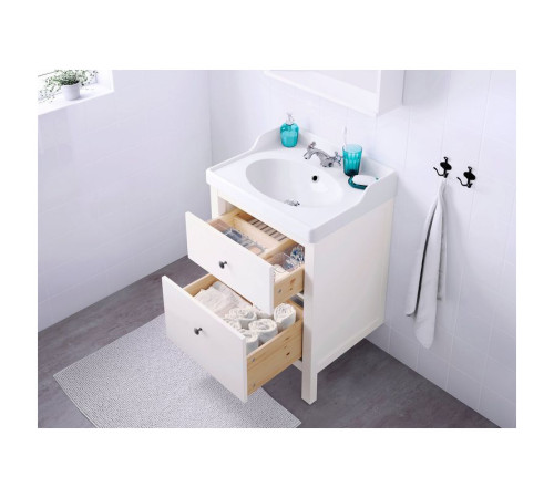 Szafka pod umywalkę z 2 szufladami, biały HEMNES 502.176.67