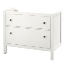 Тумба под раковину с 2 выдвижными ящиками, белая, HEMNES 902.176.65