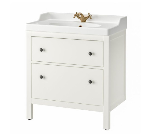 Szaf umyw z szufladami/umyw/bateria, biały HEMNES / RUTSJÖN 195.468.40