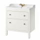 Szaf umyw z szufladami/umyw/bateria, biały HEMNES / RUTSJÖN 195.468.40