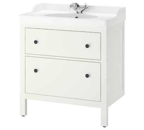 Szaf umyw z szufladami/umyw/bateria, biały HEMNES / RUTSJÖN 295.376.42