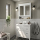 Szaf umyw z szufladami/umyw/bateria, biały HEMNES / RUTSJÖN 295.376.42