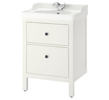Szaf umyw z szufladami/umyw/bateria, biały HEMNES / RUTSJÖN 495.468.34