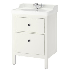 Szaf umyw z szufladami/umyw/bateria, biały HEMNES / RUTSJÖN 495.468.34