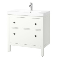 Szaf umyw z szufladami/umyw/bateria, biały HEMNES / ORRSJÖN 695.467.91