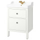 Szaf umyw z szufladami/umyw/bateria, biały HEMNES / RUTSJÖN 695.599.91