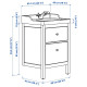 Szaf umyw z szufladami/umyw/bateria, biały HEMNES / RUTSJÖN 695.599.91
