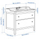 Szaf umyw z szufladami/umyw/bateria, biały HEMNES / RUTSJÖN 895.468.27