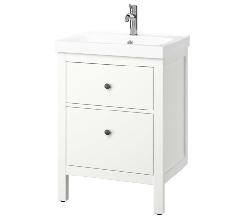 Szaf umyw z szufladami/umyw/bateria, biały HEMNES / ORRSJÖN 995.467.80