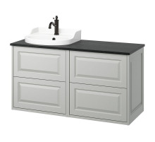 Szafka pod umyw/umywalka/bateria, jasnoszary/czarny imitacja marmuru TÄNNFORSEN / RUTSJÖN 295.284.64