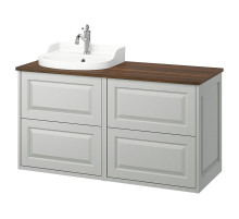 Szafka pod umyw/umywalka/bateria, jasnoszary/brązowy orzech TÄNNFORSEN / RUTSJÖN 995.284.65