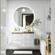 Szafka pod umyw/umywalka/bateria, połysk biały/brązowy orzech ÄNGSJÖN / BACKSJÖN 095.284.41
