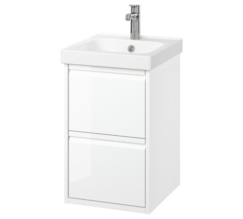 Szaf umyw z szufladami/umyw/bateria, połysk biały ÄNGSJÖN / ORRSJÖN 595.096.71