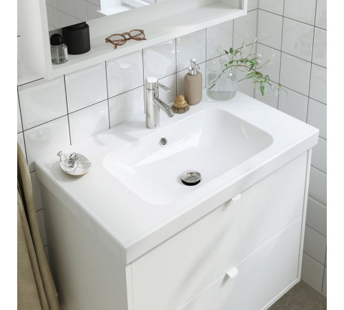 Szaf umyw z szufladami/umyw/bateria, połysk biały ÄNGSJÖN / ORRSJÖN 595.212.63