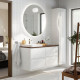 Szafka pod umyw/umywalka/bateria, połysk biały/brązowy orzech ÄNGSJÖN / BACKSJÖN 795.285.79