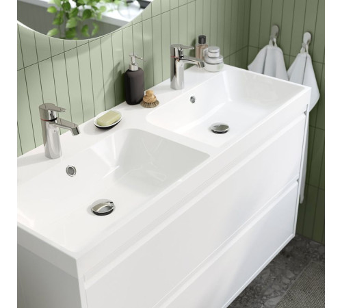 Szafka umywalkowa/umywalka/baterie, połysk biały ÄNGSJÖN / BACKSJÖN 995.285.35