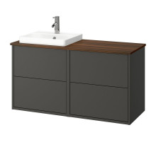 Szafka pod umyw/umywalka/bateria, ciemnoszary/brązowy orzech HAVBÄCK / ORRSJÖN 795.285.22