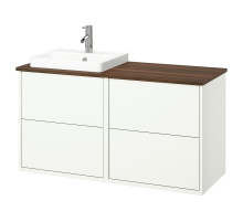 Szafka pod umyw/umywalka/bateria, biały/brązowy orzech HAVBÄCK / ORRSJÖN 895.285.12