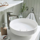Szaf umyw z szufladami/umyw/bateria, brązowy imit. dębu/biały imitacja marmuru ÄNGSJÖN / LERSJÖN 395.712.92