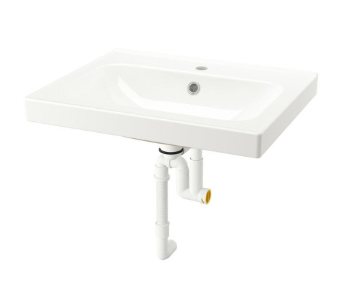 Раковина с сифоном, белая ORRSJÖN 295.167.53
