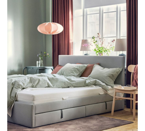 Materac piankowy, średnio twardy/biały ÅBYGDA 704.814.73