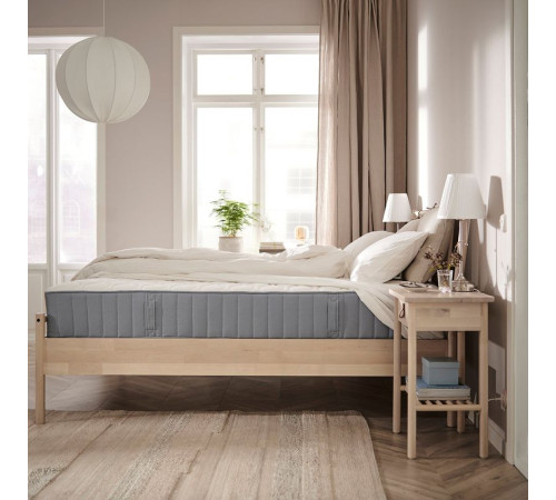 Materac, sprężyny kieszeniowe, twardy/jasnoniebieski VÅGSTRANDA 004.507.57