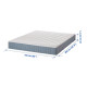 Materac, sprężyny kieszeniowe, bardzo twardy/jasnoniebieski VALEVÅG 204.699.49
