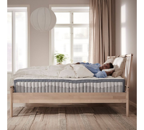 Materac, sprężyny kieszeniowe, twardy/jasnoniebieski VÅGSTRANDA 904.702.80