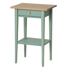 Прикроватный столик, серо-зеленая/светло-коричневая морилка HEMNES 506.107.39