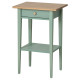 Прикроватный столик, серо-зеленая/светло-коричневая морилка HEMNES 506.107.39