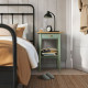 Прикроватный столик, серо-зеленая/светло-коричневая морилка HEMNES 506.107.39