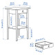 Прикроватный столик, серо-зеленая/светло-коричневая морилка HEMNES 506.107.39