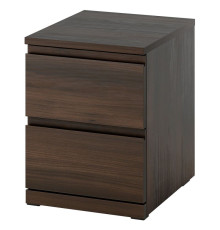 Комод, 2 ящика, темно-коричневый, имитация дуба, STORKLINTA 606.314.11