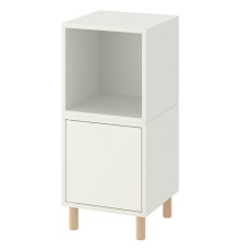 Kombinacja szafek z nóżkami, biały/drewno EKET 793.860.75