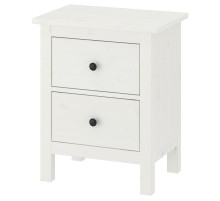 Комод, 2 ящика, белая морилка HEMNES 802.426.27