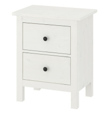 Комод, 2 ящика, белая морилка HEMNES 802.426.27