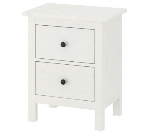 Комод, 2 ящика, белая морилка HEMNES 802.426.27