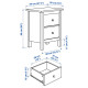 Комод, 2 ящика, белая морилка HEMNES 802.426.27