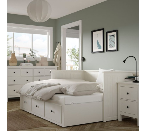 Комплект мебели для спальни из 3 предметов, белый цвет, HEMNES 294.834.27