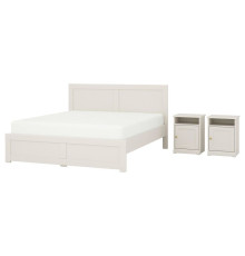 Комплект мебели для спальни из 3 предметов, кремовый, FÅGELFJÄLLET 396.253.94