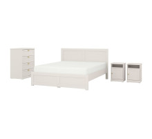 Комплект мебели для спальни из 4 предметов, кремовый, FÅGELFJÄLLET 596.253.74