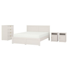 Комплект мебели для спальни из 4 предметов, кремовый, FÅGELFJÄLLET 596.253.74