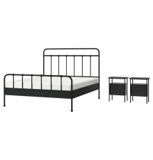 Комплект мебели для спальни, 3 предмета, антрацит STJÄRNÖ / GRÅFJÄLLET 995.776.39