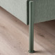 Tapicerowana rama łóżka z materacem, Kulsta szarozielony/Valevåg bardzo twardy TÄLLÅSEN 095.369.07