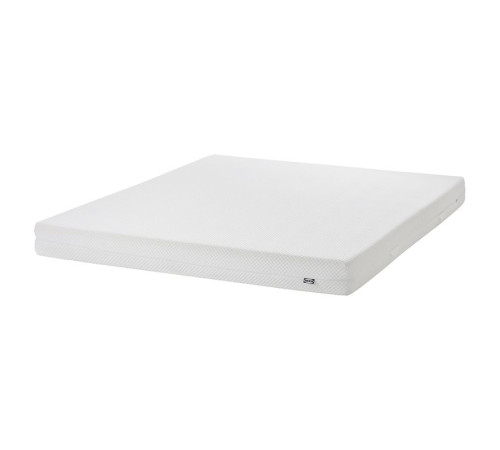 Łóżko, okleina dębowa bejcowana na biało/Åbygda średnio twardy MALM 195.441.10