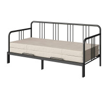 Leżanka z 2 materacami, czarny/Vannareid twardy FYRESDAL 293.909.42