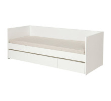 Leżanka z szufladami/1 materac, biały/Vannareid twardy VIHALS 095.805.75