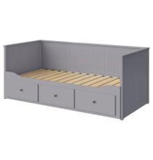 Rama leżanki z 3 szufladami, szary HEMNES 603.722.76